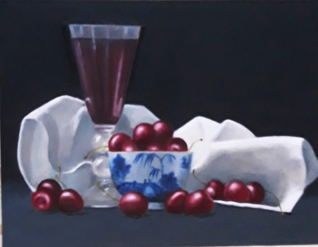 Cherries with Emsie's Glass